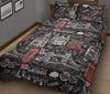 British Pattern Print Bed Set Quilt-grizzshop