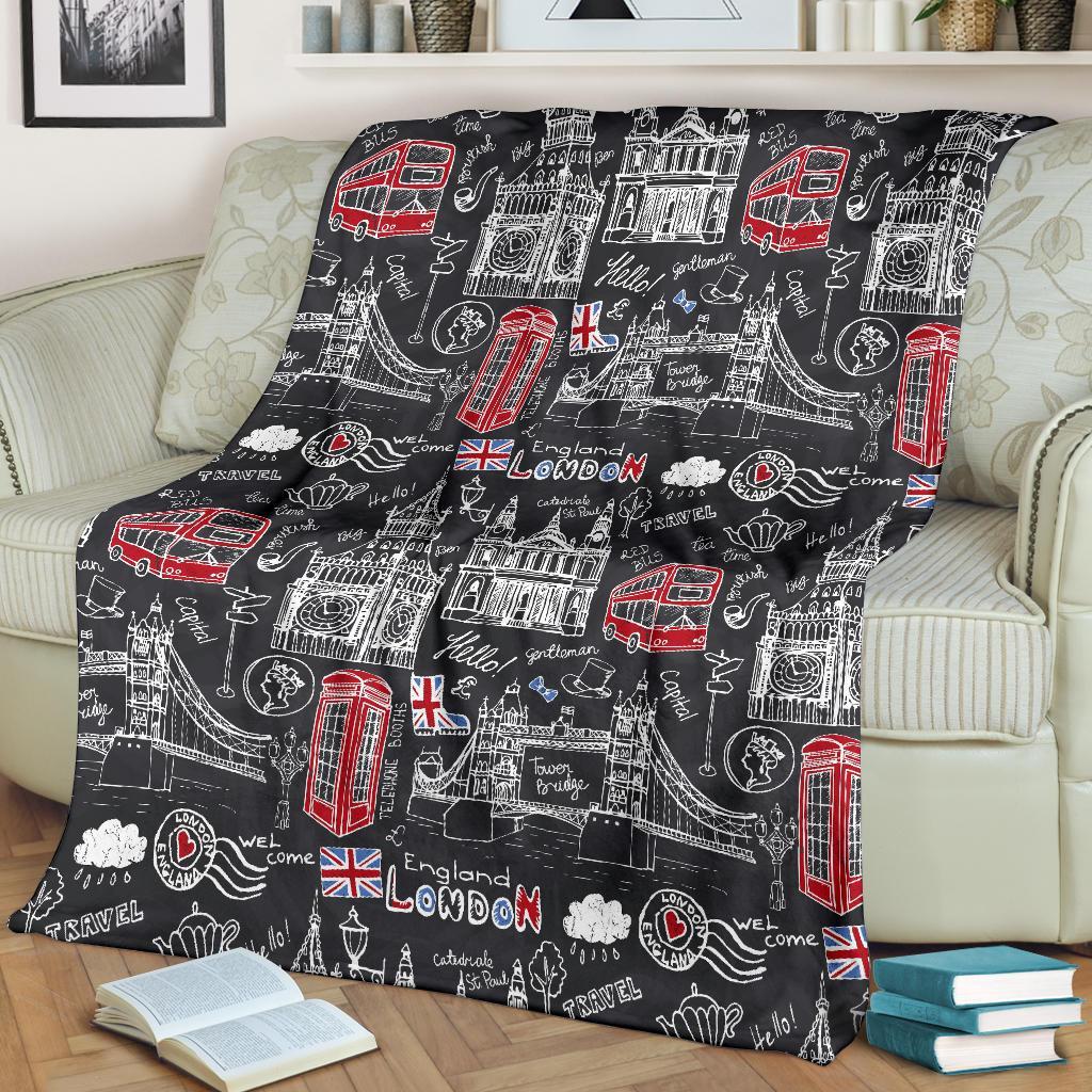 British Pattern Print Blanket-grizzshop