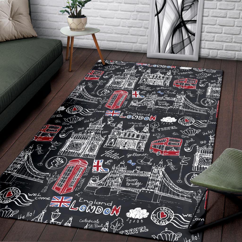 British Pattern Print Floor Mat-grizzshop