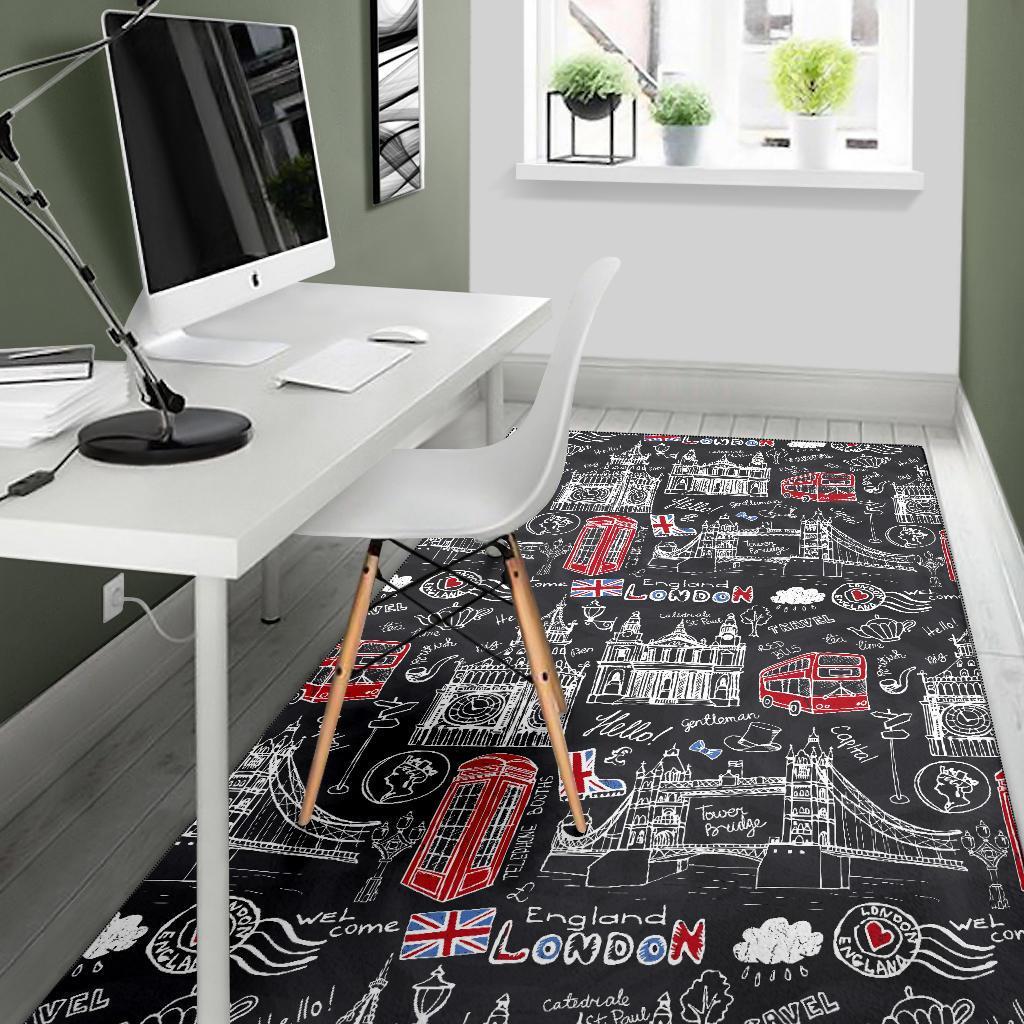 British Pattern Print Floor Mat-grizzshop