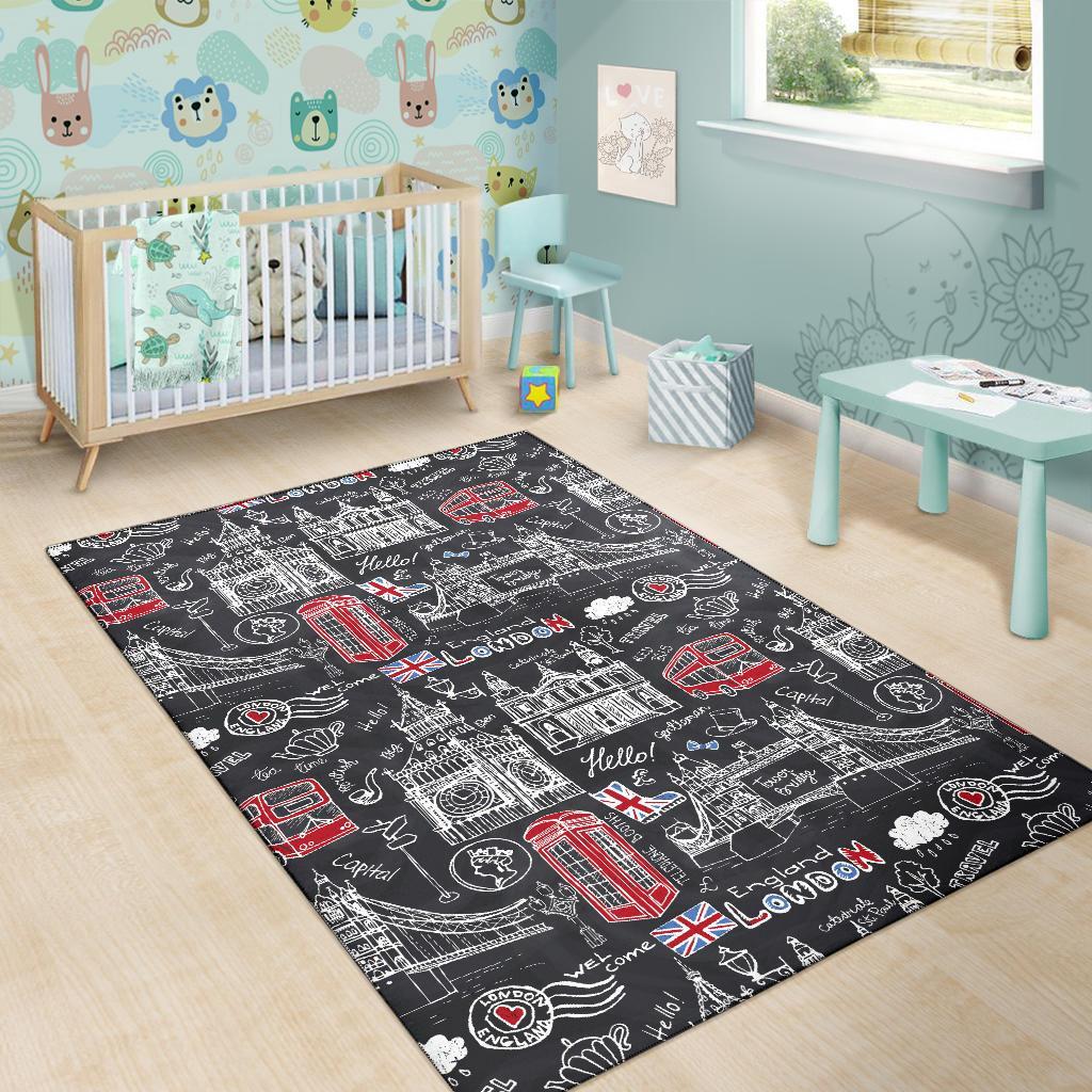 British Pattern Print Floor Mat-grizzshop