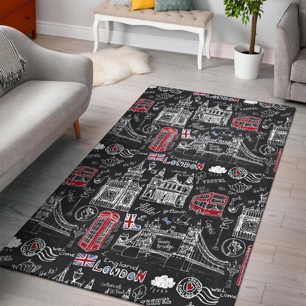 British Pattern Print Floor Mat-grizzshop