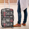 British Pattern Print Luggage Cover Protector-grizzshop