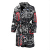 British Pattern Print Men Long Robe-grizzshop