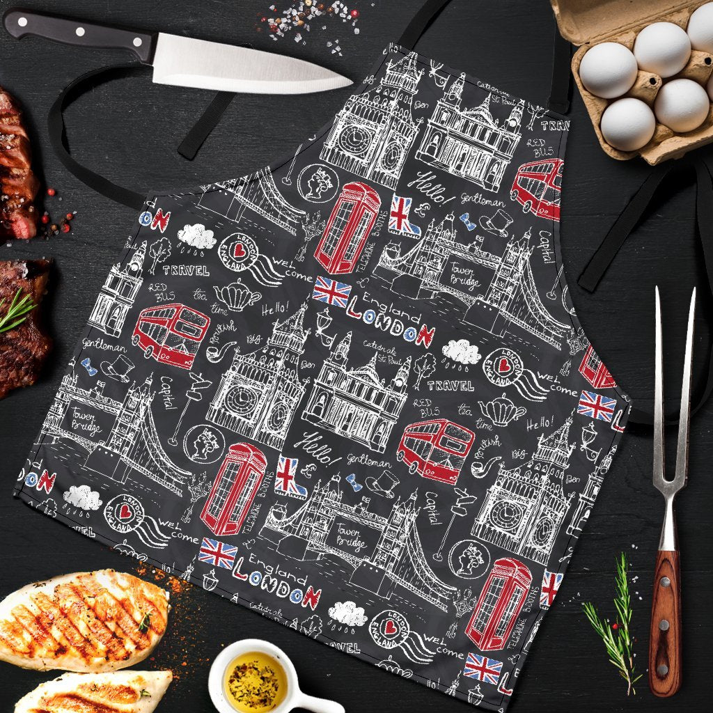 British Pattern Print Men's Apron-grizzshop
