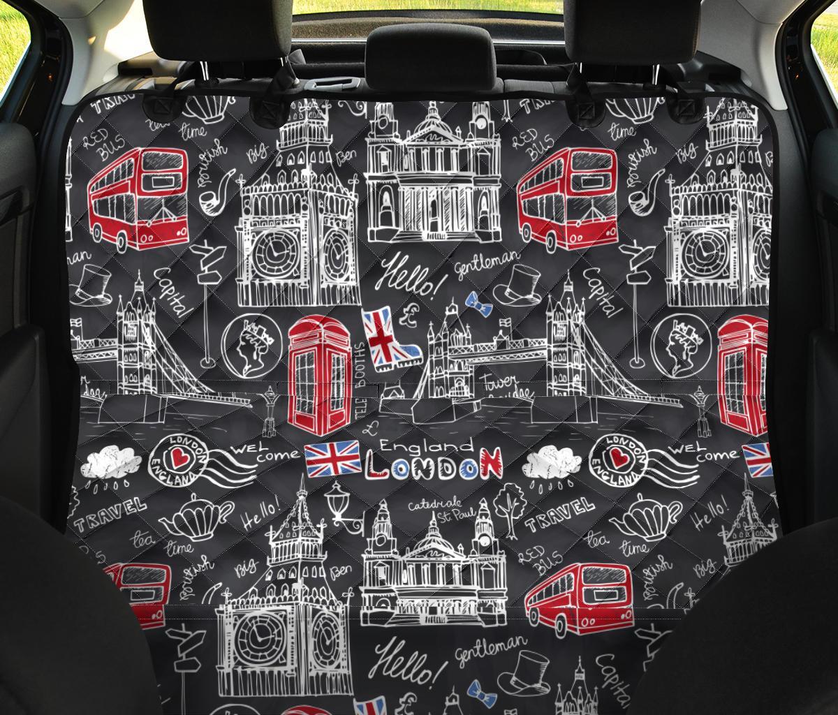 British Pattern Print Pet Car Seat Cover-grizzshop