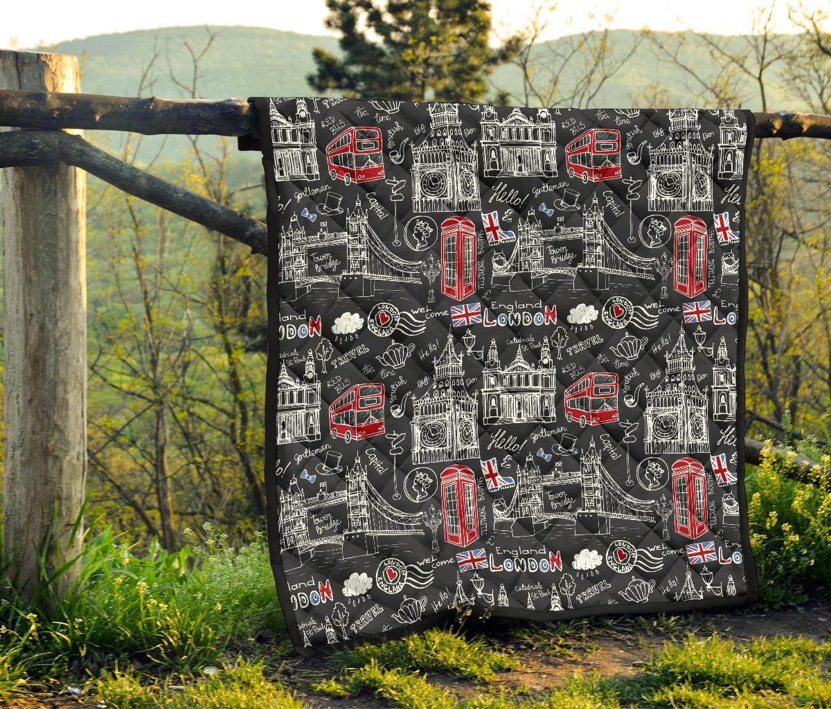 British Pattern Print Quilt-grizzshop