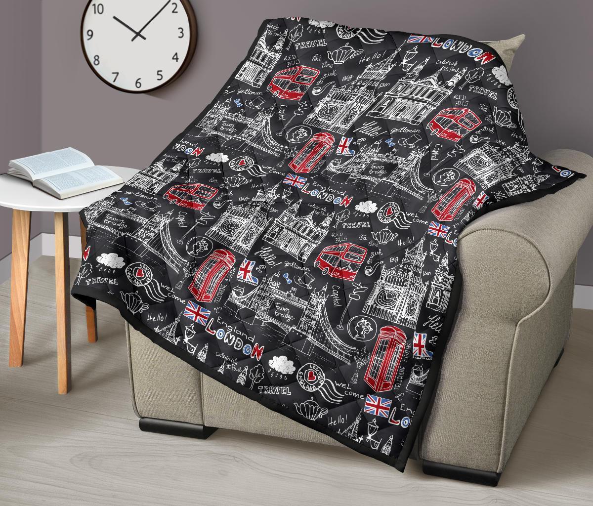 British Pattern Print Quilt-grizzshop