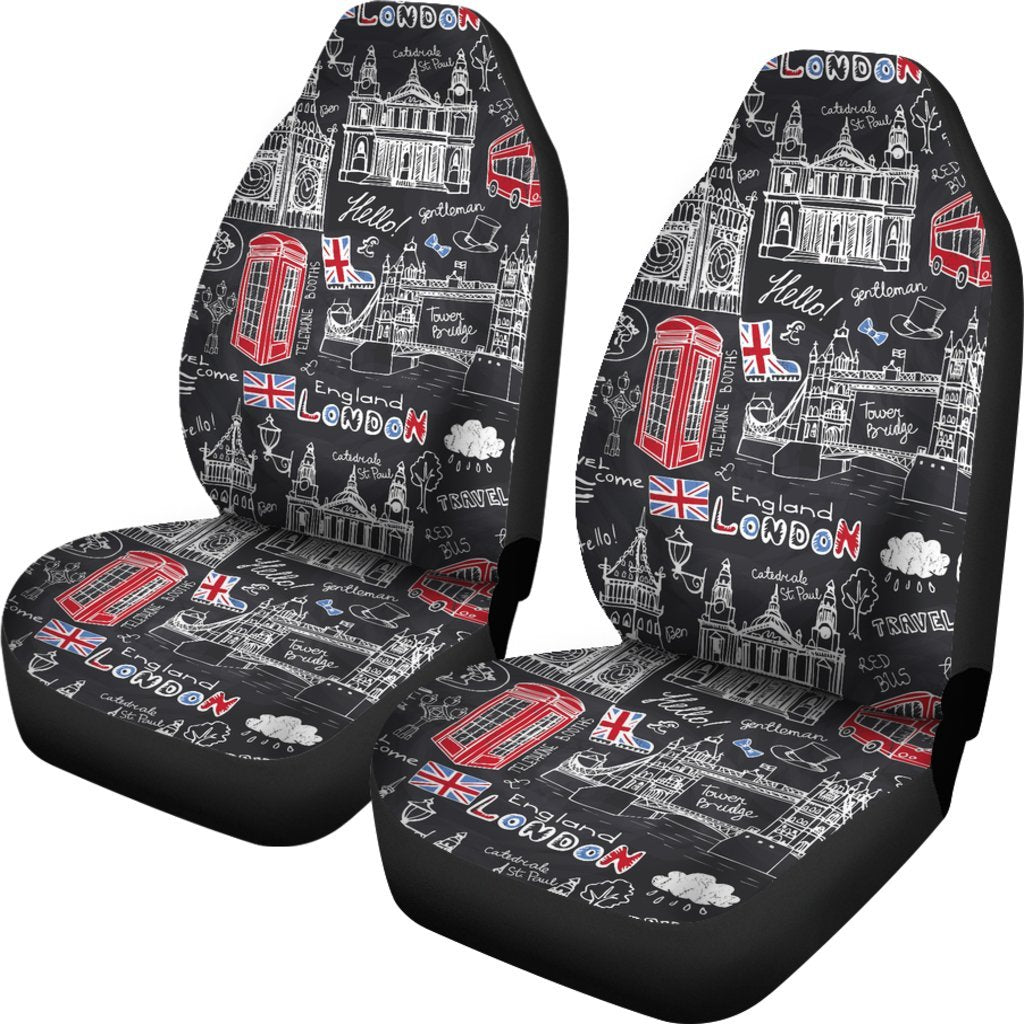 British Pattern Print Universal Fit Car Seat Covers-grizzshop