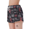 British Pattern Print Women's Shorts-grizzshop