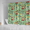 British Print Pattern Bathroom Shower Curtain-grizzshop