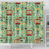 British Print Pattern Bathroom Shower Curtain-grizzshop