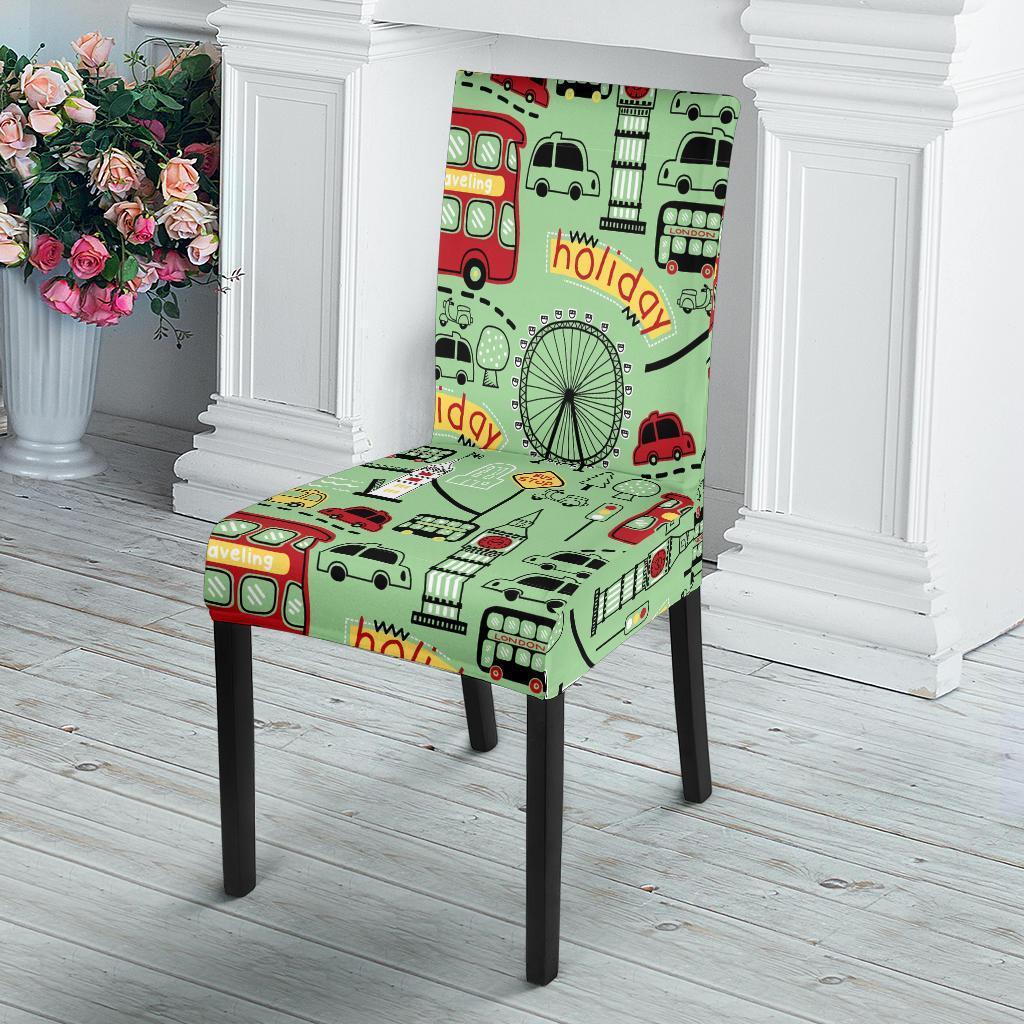 British Print Pattern Chair Cover-grizzshop