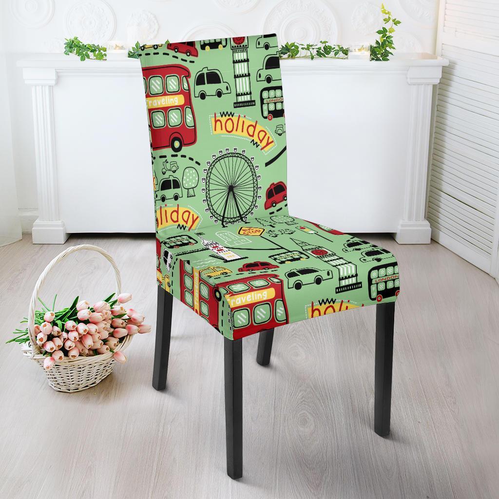 British Print Pattern Chair Cover-grizzshop