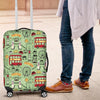 British Print Pattern Luggage Cover Protector-grizzshop