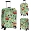 British Print Pattern Luggage Cover Protector-grizzshop