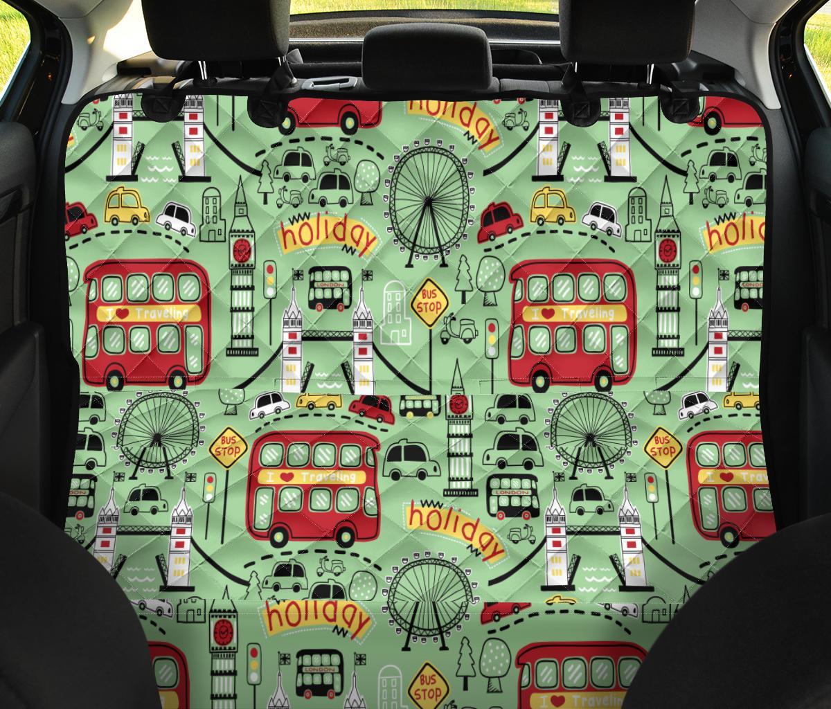 British Print Pattern Pet Car Seat Cover-grizzshop