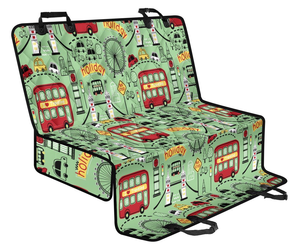 British Print Pattern Pet Car Seat Cover-grizzshop