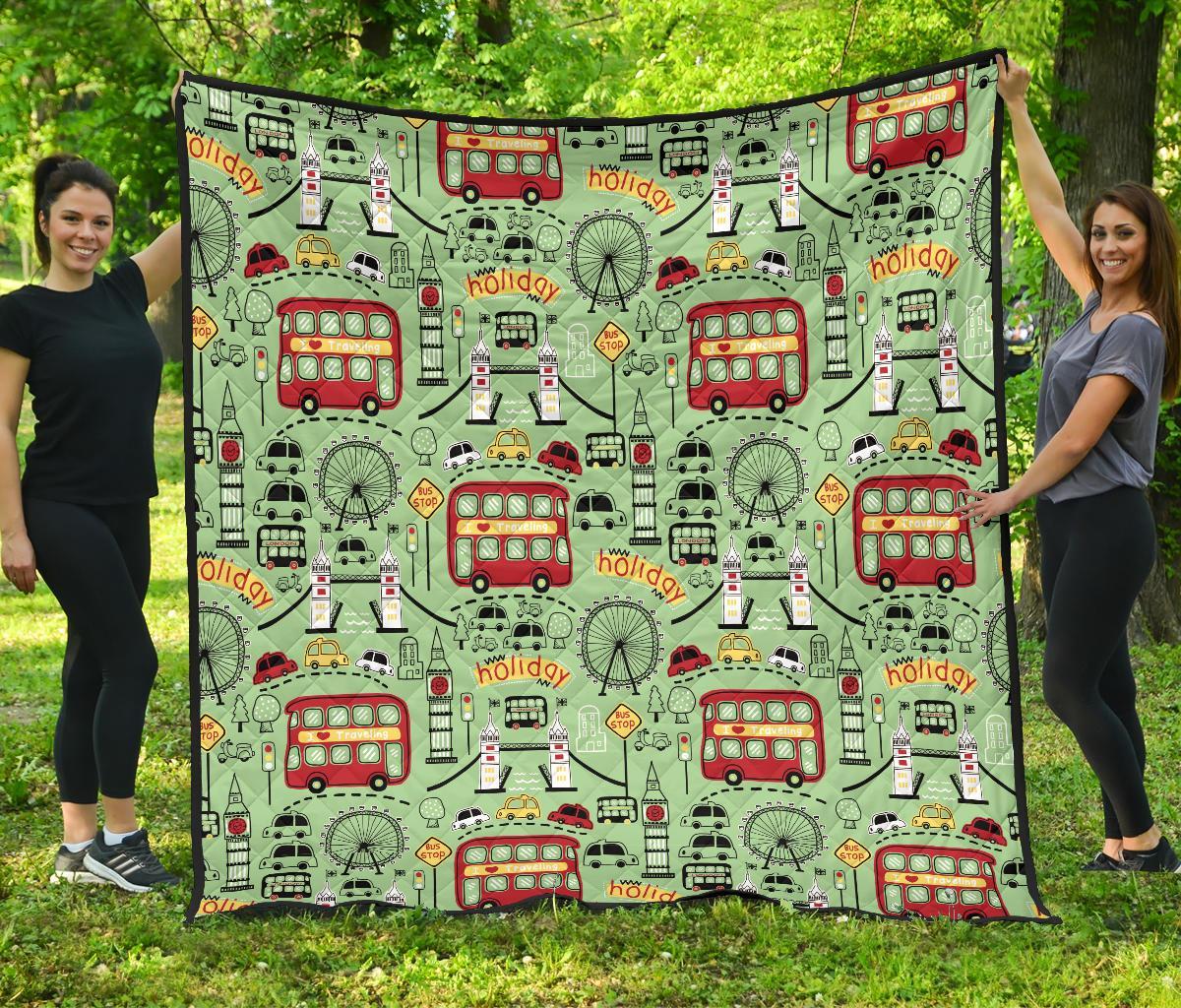 British Print Pattern Quilt-grizzshop