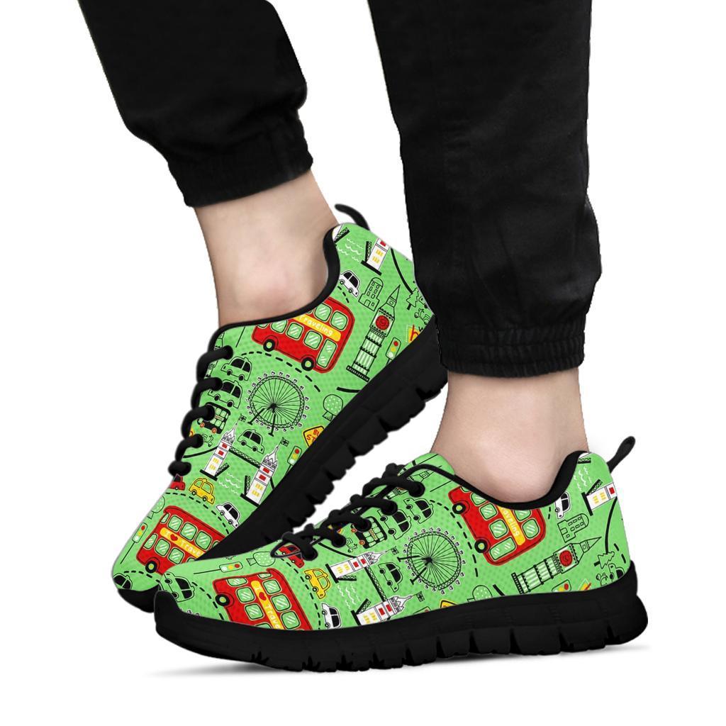 British Print Pattern Sneaker Shoes For Men Women-grizzshop