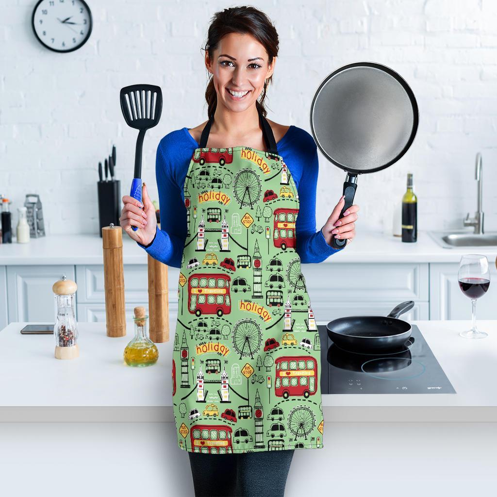 British Print Pattern Women's Apron-grizzshop