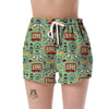 British Print Pattern Women's Shorts-grizzshop