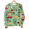 British Print Pattern Women's Sweatshirt-grizzshop