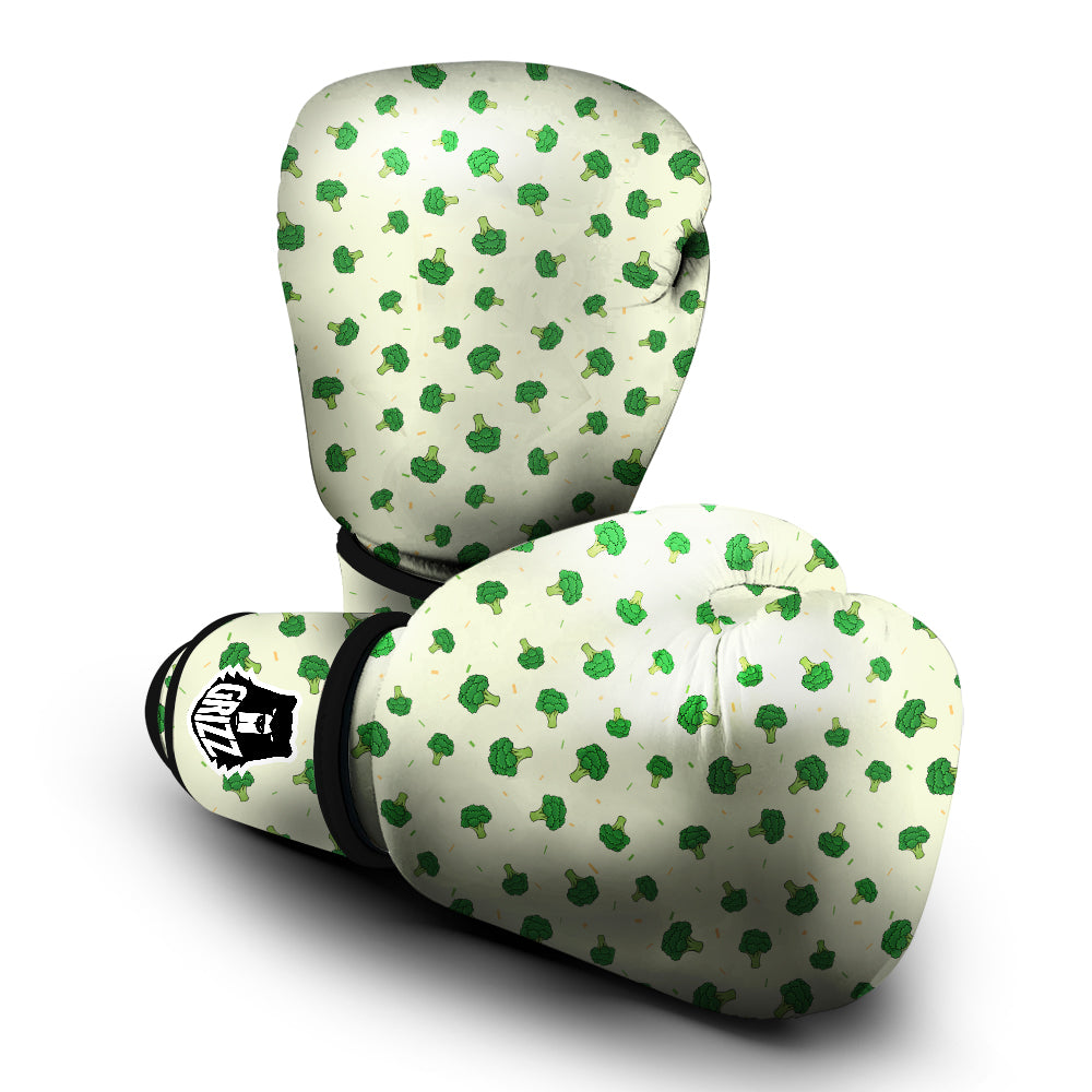 Broccoli Green Print Pattern Boxing Gloves-grizzshop