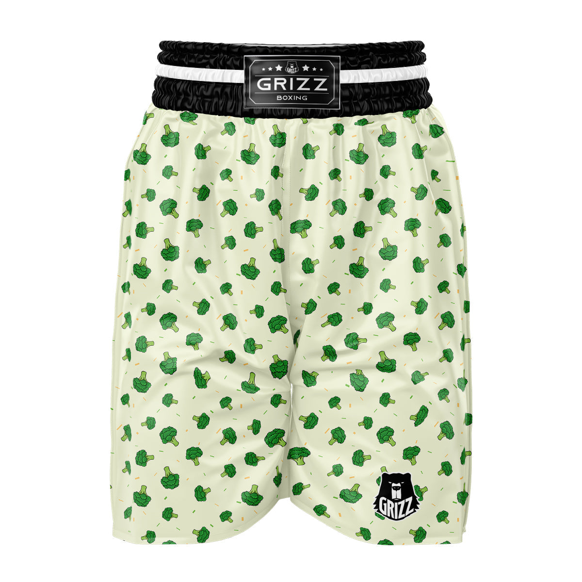 Broccoli Green Print Pattern Boxing Shorts-grizzshop