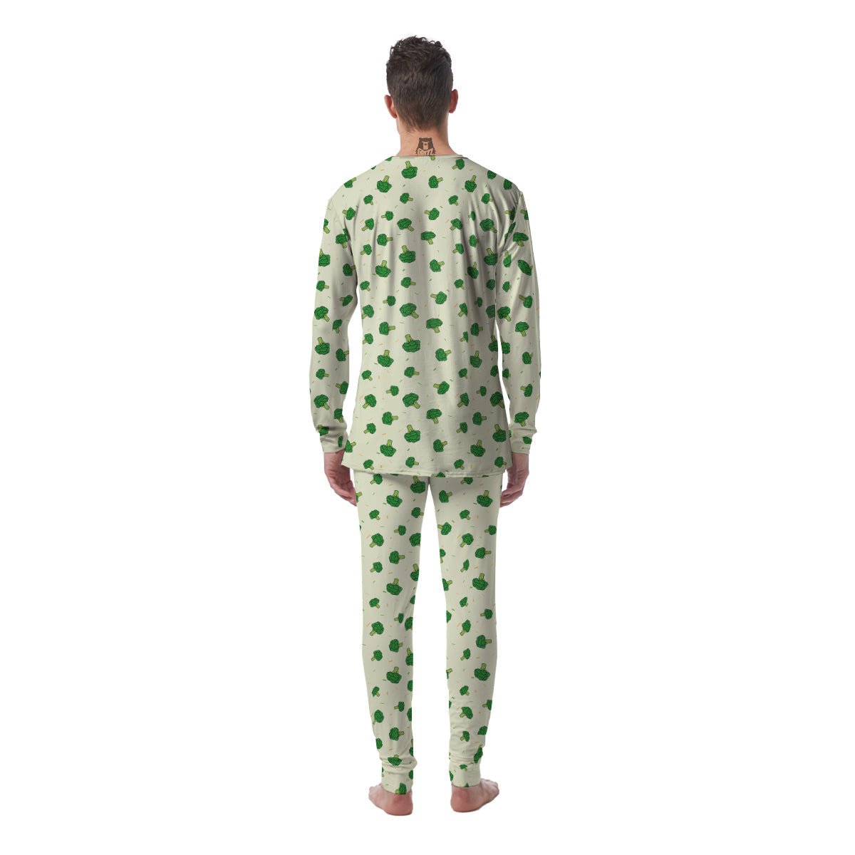 Broccoli Green Print Pattern Men's Pajamas-grizzshop