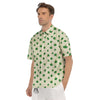 Broccoli Green Print Pattern Men's Short Sleeve Shirts-grizzshop