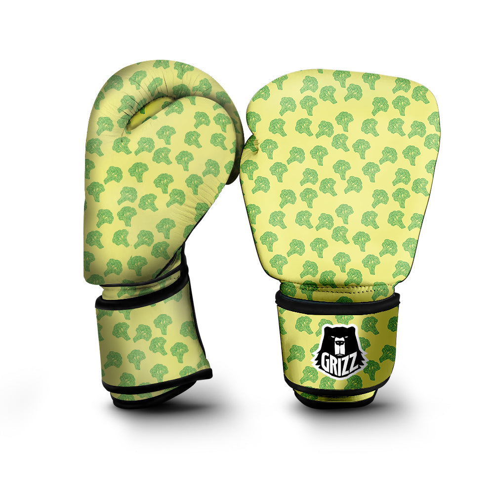 Broccoli Vintagecolor Print Pattern Boxing Gloves-grizzshop