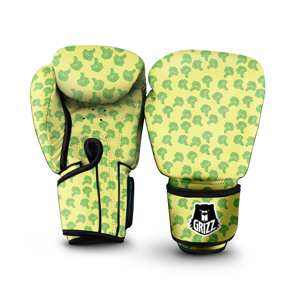 Broccoli Vintagecolor Print Pattern Boxing Gloves-grizzshop