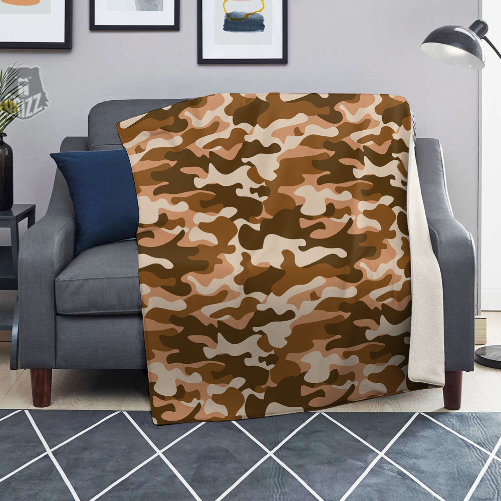 Bronze Camo And Camouflage Print Blanket-grizzshop