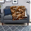 Bronze Camo And Camouflage Print Blanket-grizzshop