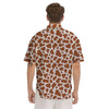 Bronze Cow Print Pattern Men's Short Sleeve Shirts-grizzshop