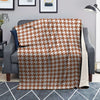 Bronze Houndstooth Print Blanket-grizzshop