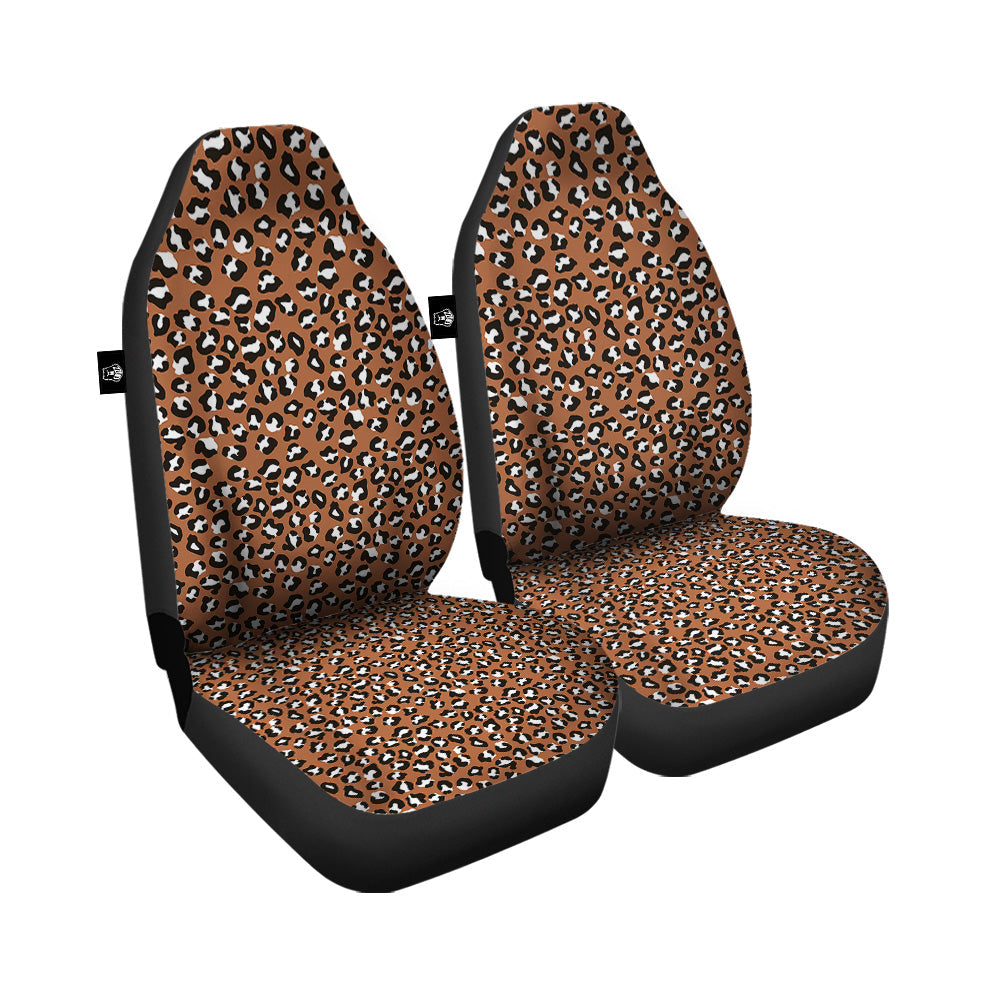 Bronze Leopard Print Pattern Car Seat Covers-grizzshop