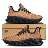 Bronze Paisley Bandana Print Black Running Shoes-grizzshop