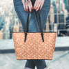 Bronze Paisley Bandana Print Leather Tote Bag-grizzshop