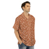 Bronze Paisley Bandana Print Men’s Hawaiian Shirt-grizzshop