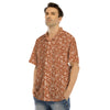 Bronze Paisley Bandana Print Men’s Hawaiian Shirt-grizzshop