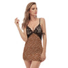 Bronze Paisley Bandana Print Women's Sexy Night Dress-grizzshop