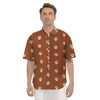 Bronze Paw Print Men's Short Sleeve Shirts-grizzshop