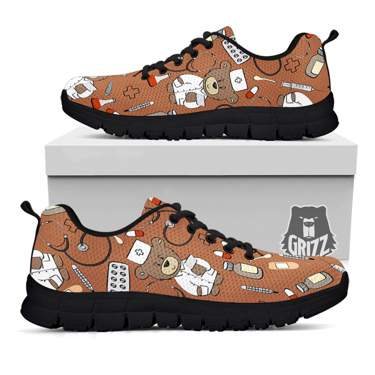 Bronze Teddy Bear Nurse - Sneakers-grizzshop