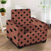 Brown And Black Polka Dot Armchair Cover-grizzshop