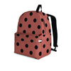 Brown And Black Polka Dot Backpack-grizzshop