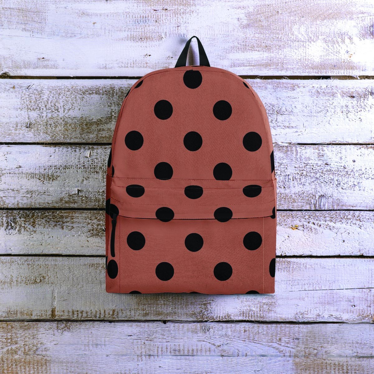 Brown And Black Polka Dot Backpack-grizzshop