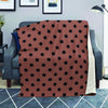 Brown And Black Polka Dot Blanket-grizzshop