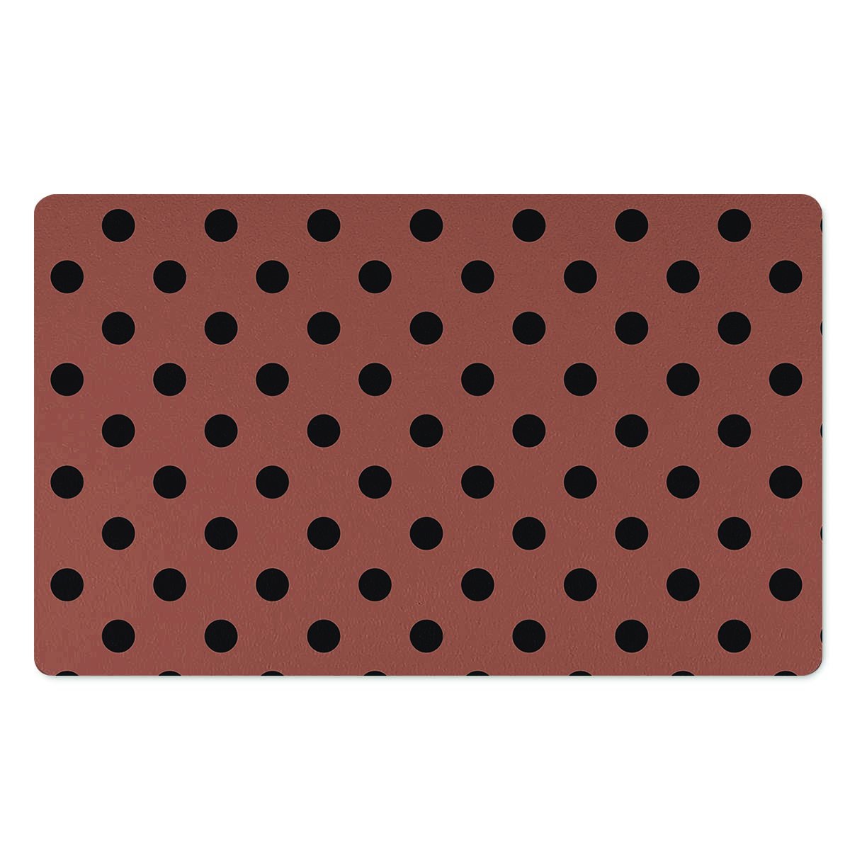 Brown And Black Polka Dot Door Mat-grizzshop